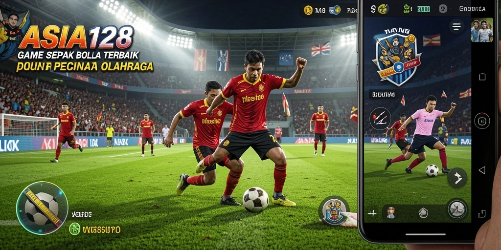 Tangkapan layar <strong>ASIA128</strong> menampilkan aksi intens di lapangan sepak bola.