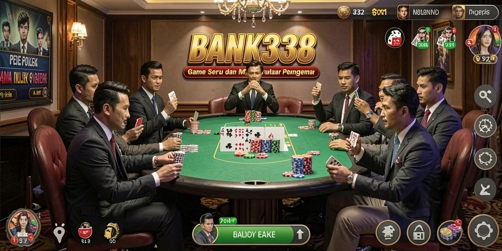 Tampilan menarik dari gameplay Poker di BANK338 yang menegangkan.