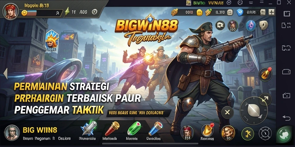 Tampilan permainan strategi yang menarik dan menantang.