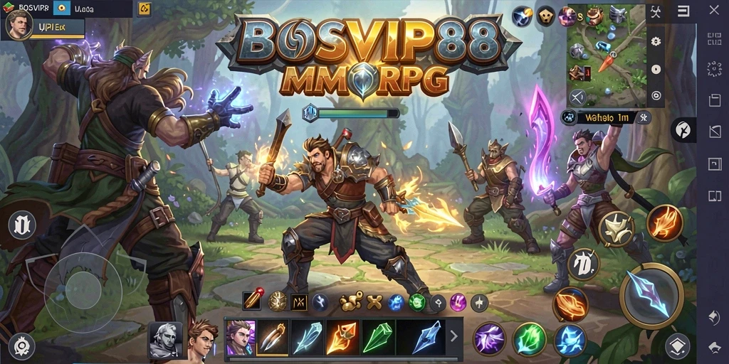 Tampilan gameplay BOSVIP88 yang menawan di dunia MMORPG.