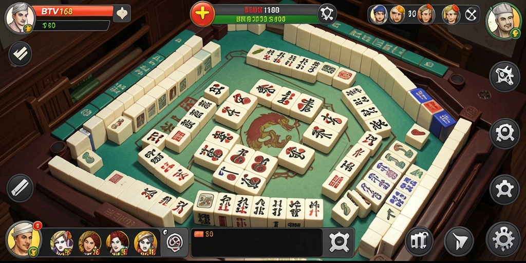 Tampilan permainan Mahjong yang menarik di BTV168.