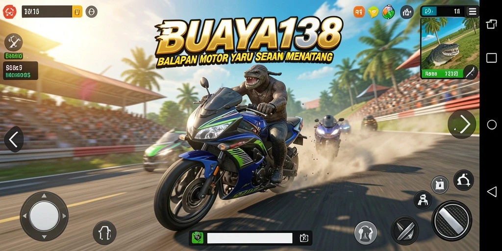 Gameplay seru dengan balapan motor yang menegangkan.