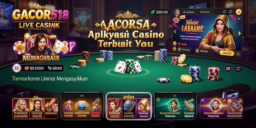 Tampilan gameplay Live Casino yang realistis dan mengasyikkan di GACOR518.