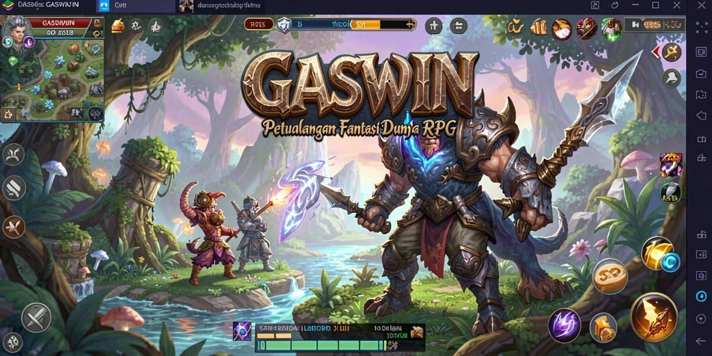 Tampilan gameplay RPG GASWIN yang mendebarkan dan penuh aksi.