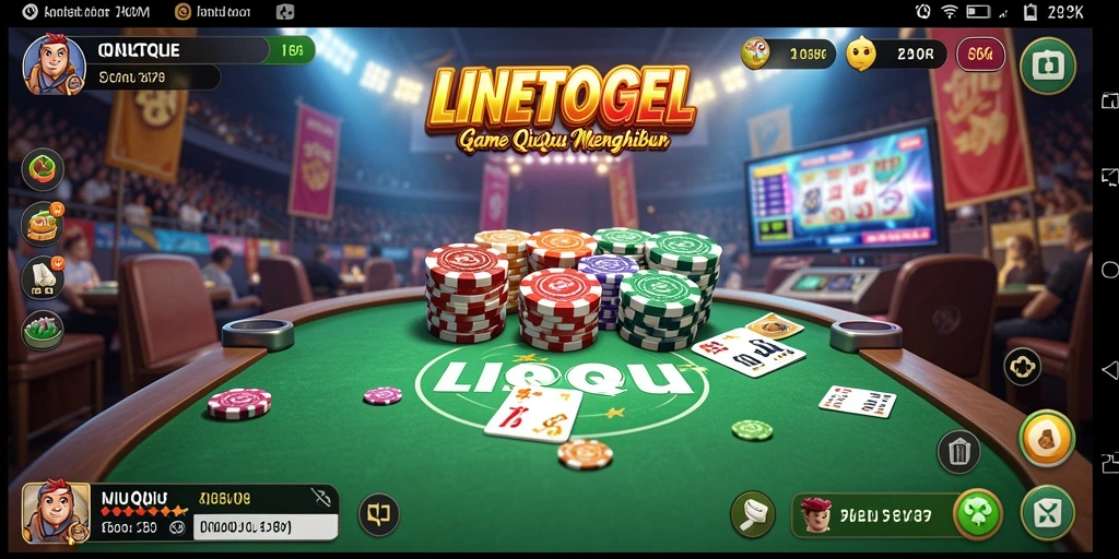 Tampilan gameplay seru dalam LINETOGEL QiuQiu.