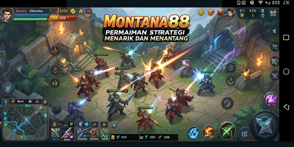 Tampilan gameplay <strong>MONTANA88</strong> dengan aksi strategi yang mendebarkan.