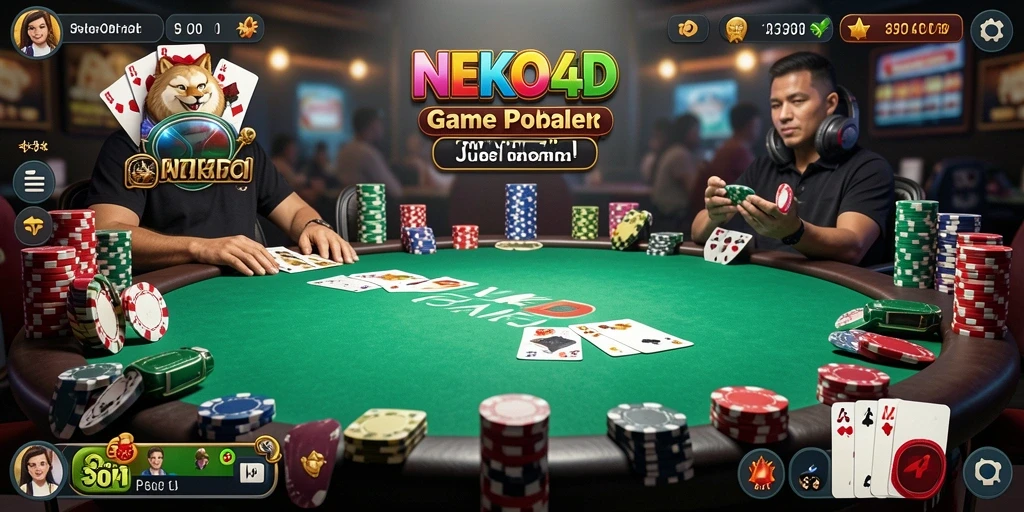 Tampilan permainan poker yang menarik dan interaktif di NEKO4D.