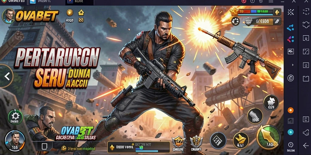 Tampilan seru dari gameplay OVABET yang menampilkan aksi pertarungan epik.