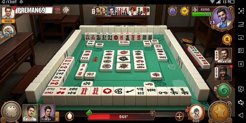 Screenshot tampilan utama gameplay Mahjong PREMAN69 yang menarik.