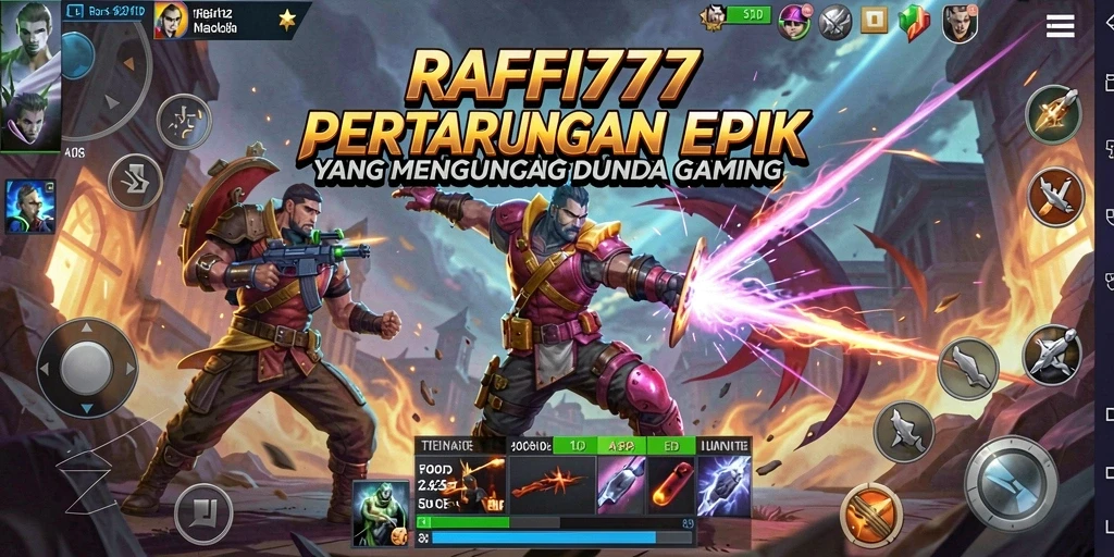 Tampilan seru gameplay RAFFI777 dengan pertarungan yang memikat.