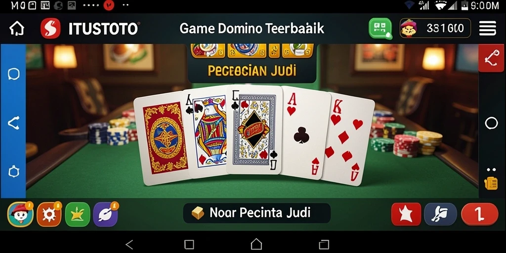 Screenshot utama SITUSTOTO menampilkan gameplay seru permainan Domino.