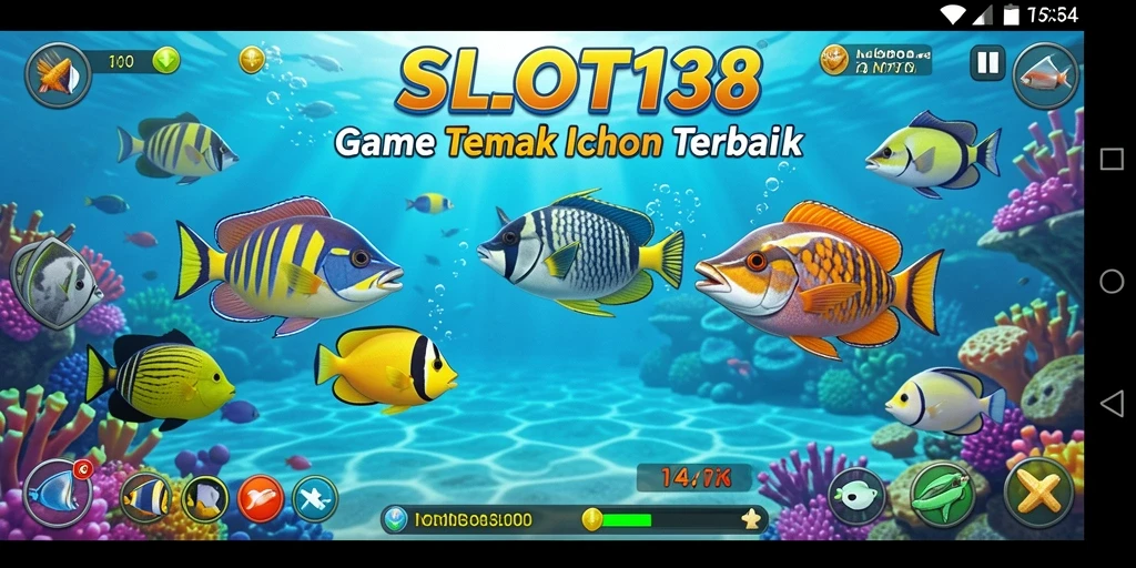 Screenshot gameplay SLOT138 menampilkan aksi seru Tembak Ikan.