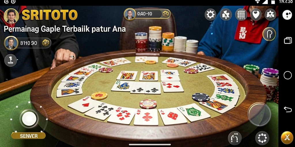 Tampilan permainan Gaple yang menarik dan interaktif di SRITOTO.