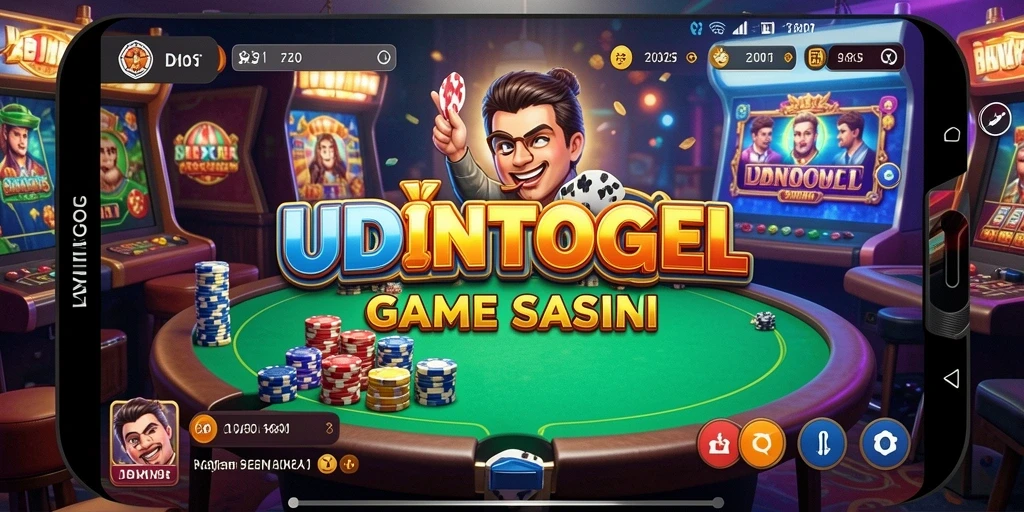Tampilan seru gameplay UDINTOGEL yang menarik dan menyenangkan.